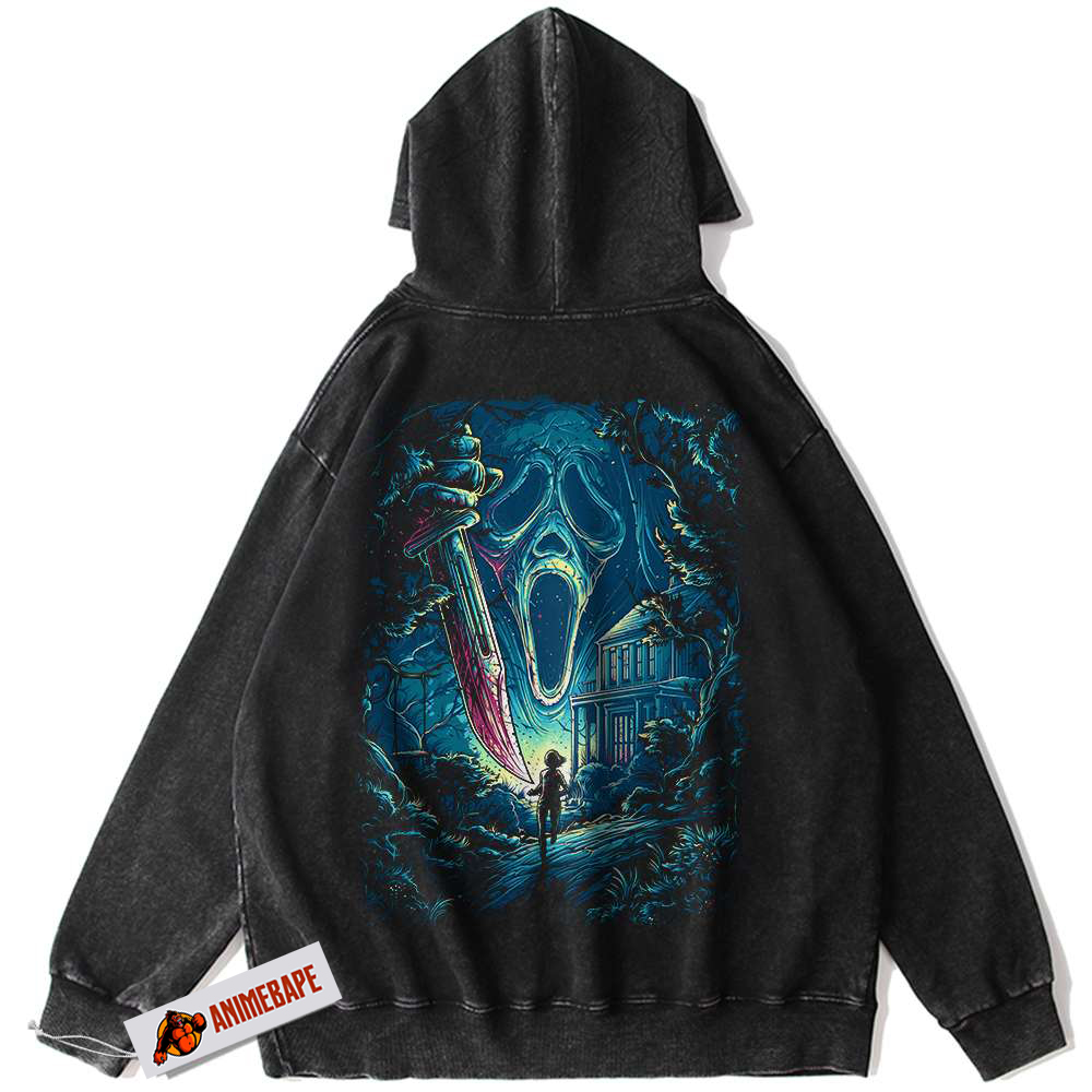 Scream Ghostface Halloween Vintage Horror Hoodie for Men and Women