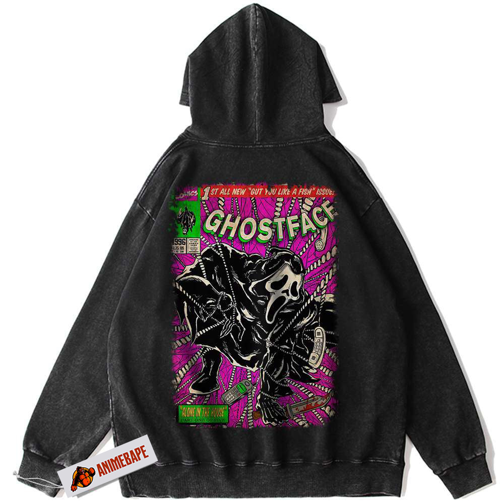 Scream Ghostface Vintage Hoodie for Halloween and Horror Fans
