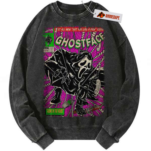 Ghostface Scream Halloween Vintage Sweatshirt, Horror Sweater 2