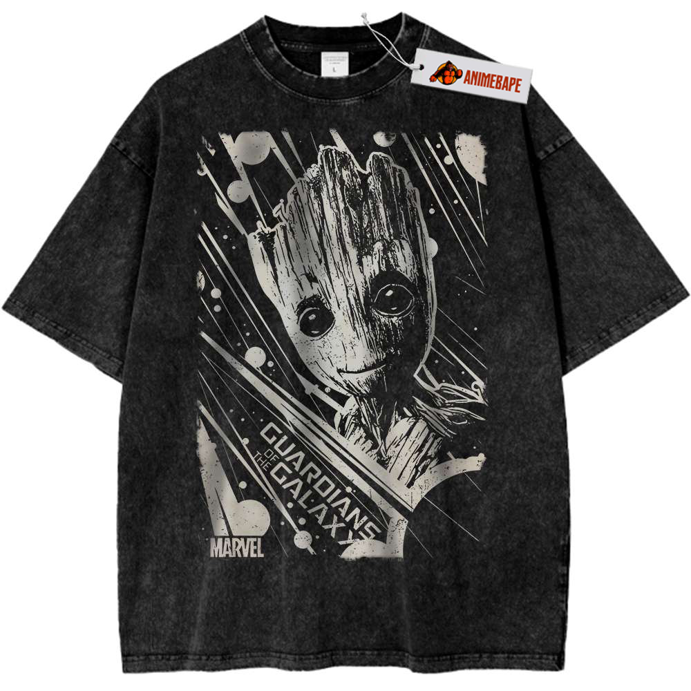 Vintage Groot Shirt, Marvel Comics Graphic Tee for Fans