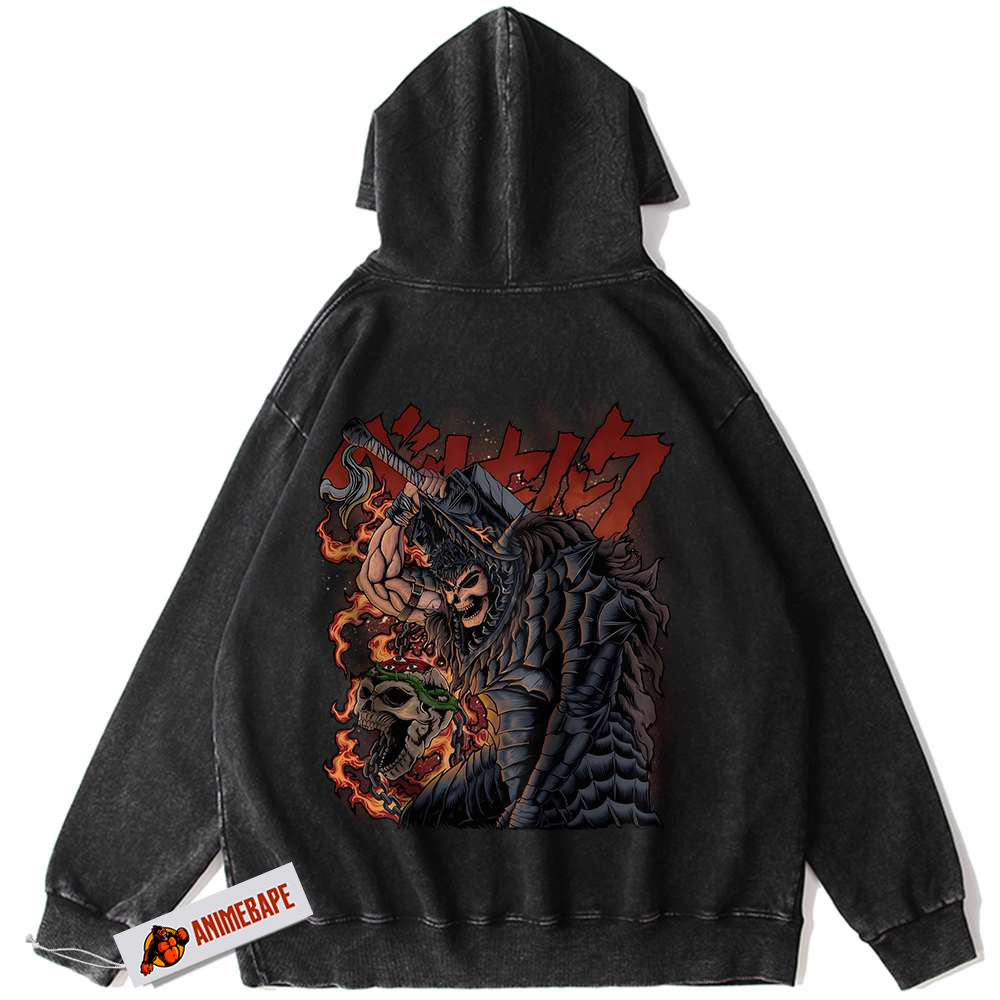 Berserk Guts Anime Vintage Hoodie for Fans and Collectors