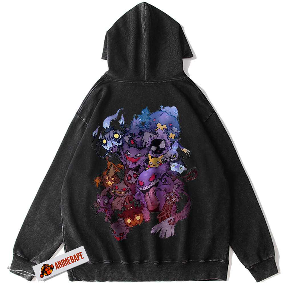 Halloween Pokemon Anime Vintage Hoodie for Fans and Collectors