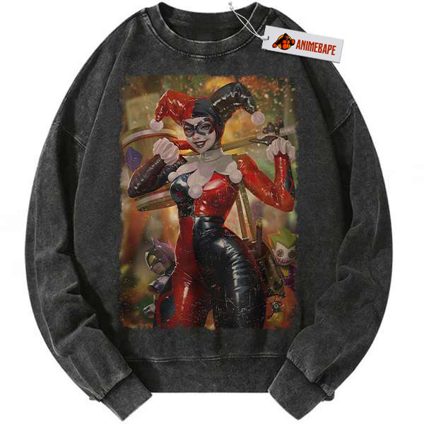 Harley Quinn Vintage Sweatshirt, DC Comics Graphic Sweater