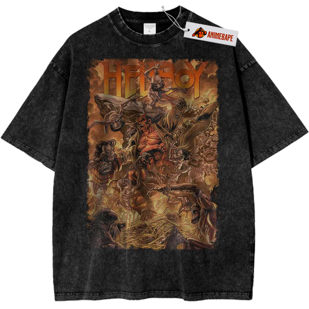 Hellboy Vintage Movie T-Shirt, Retro Graphic Tee for Fans