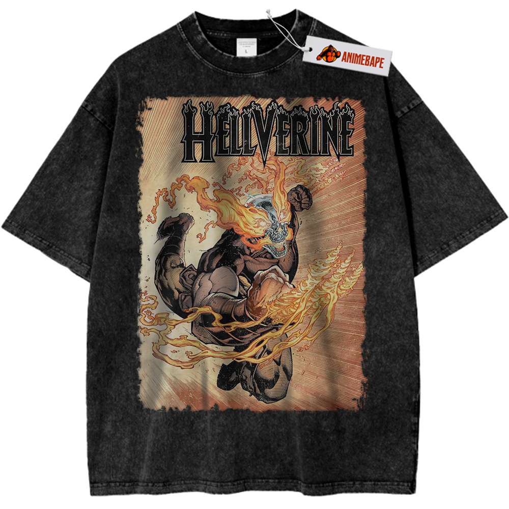 Marvel Comics Hellverine Vintage Tee Shirt for Fans