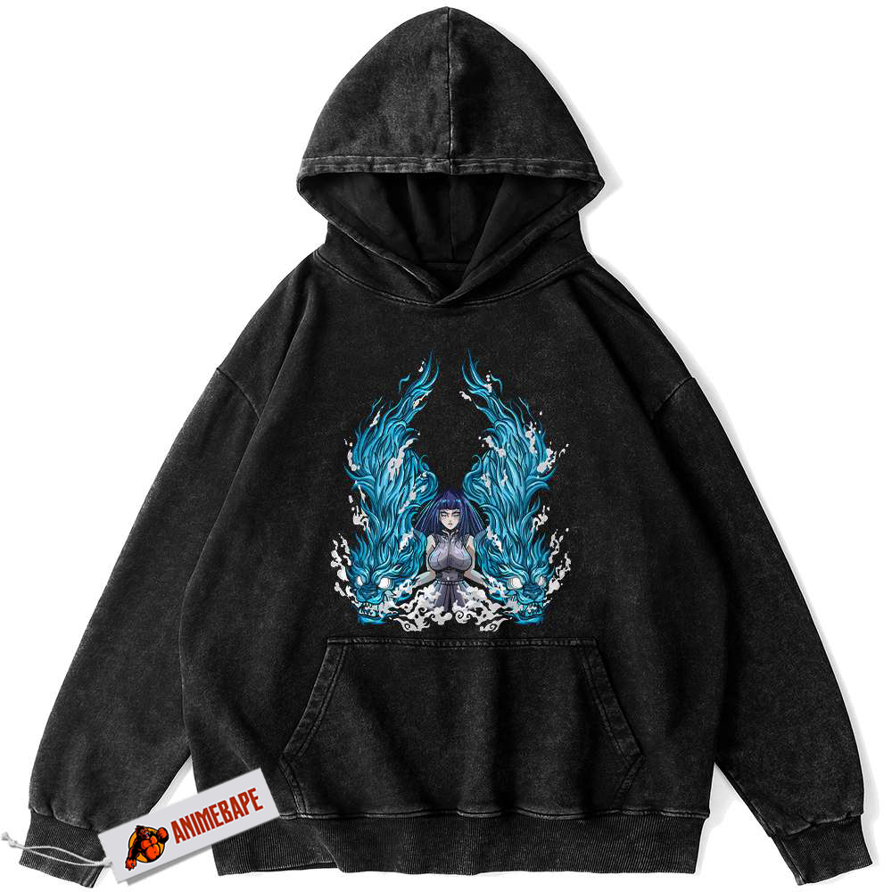 Hinata Hyuga Naruto Vintage Anime Hoodie for Fans and Collectors
