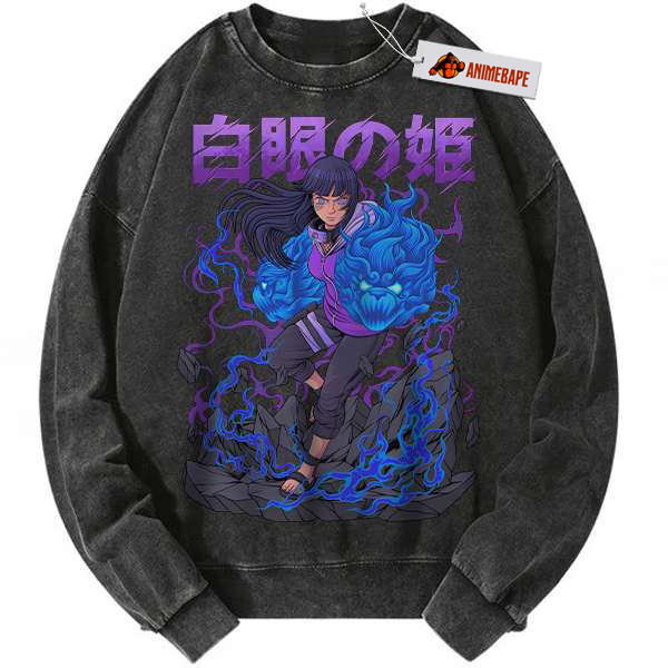 Hinata Hyuga Naruto Vintage Anime Sweatshirt for Fans