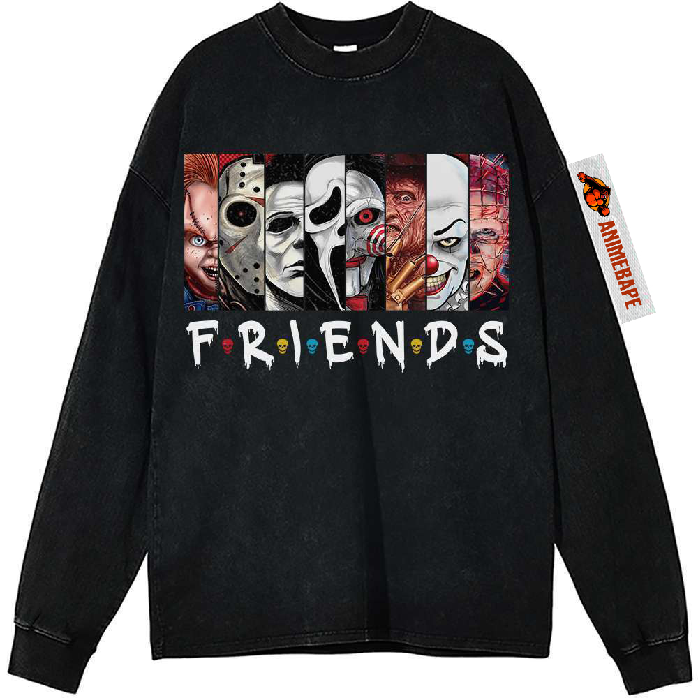 Horror Friends Vintage Sweatshirt for Movie Lovers
