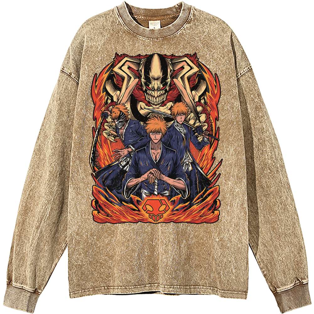 Ichigo Kurosaki Bleach Vintage Sweatshirt, Anime Apparel
