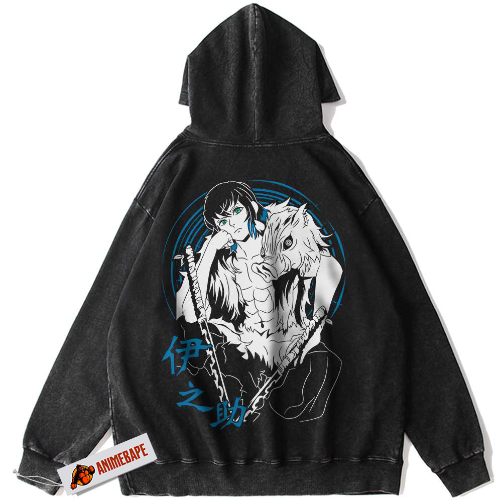 Demon Slayer Inosuke Hashibira Vintage Hoodie, Anime Hoodie v37