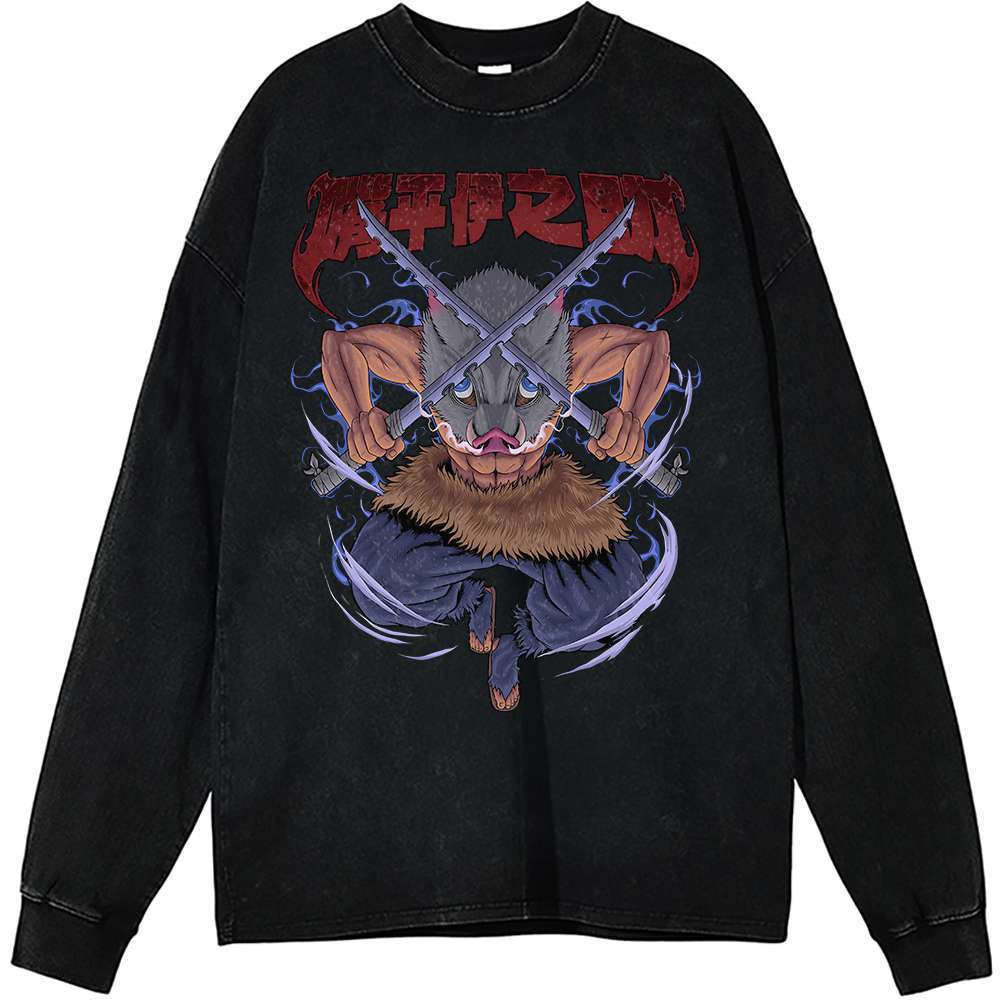 Inosuke Hashibira Vintage Sweatshirt, Demon Slayer Anime Tee