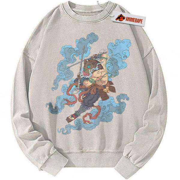 Demon Slayer Inosuke Hashibira Vintage Anime Sweatshirt