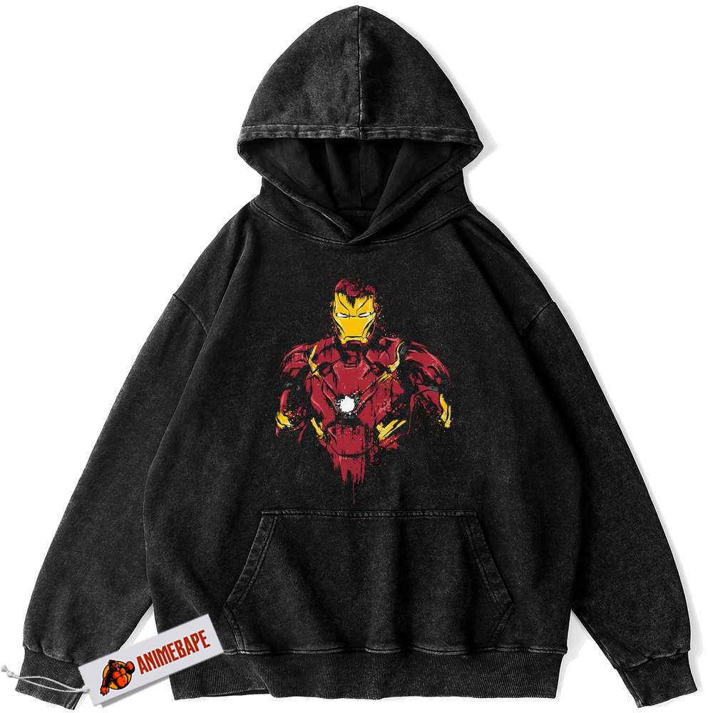 Iron Man Vintage Hoodie, Marvel Comics Apparel for Men and Women