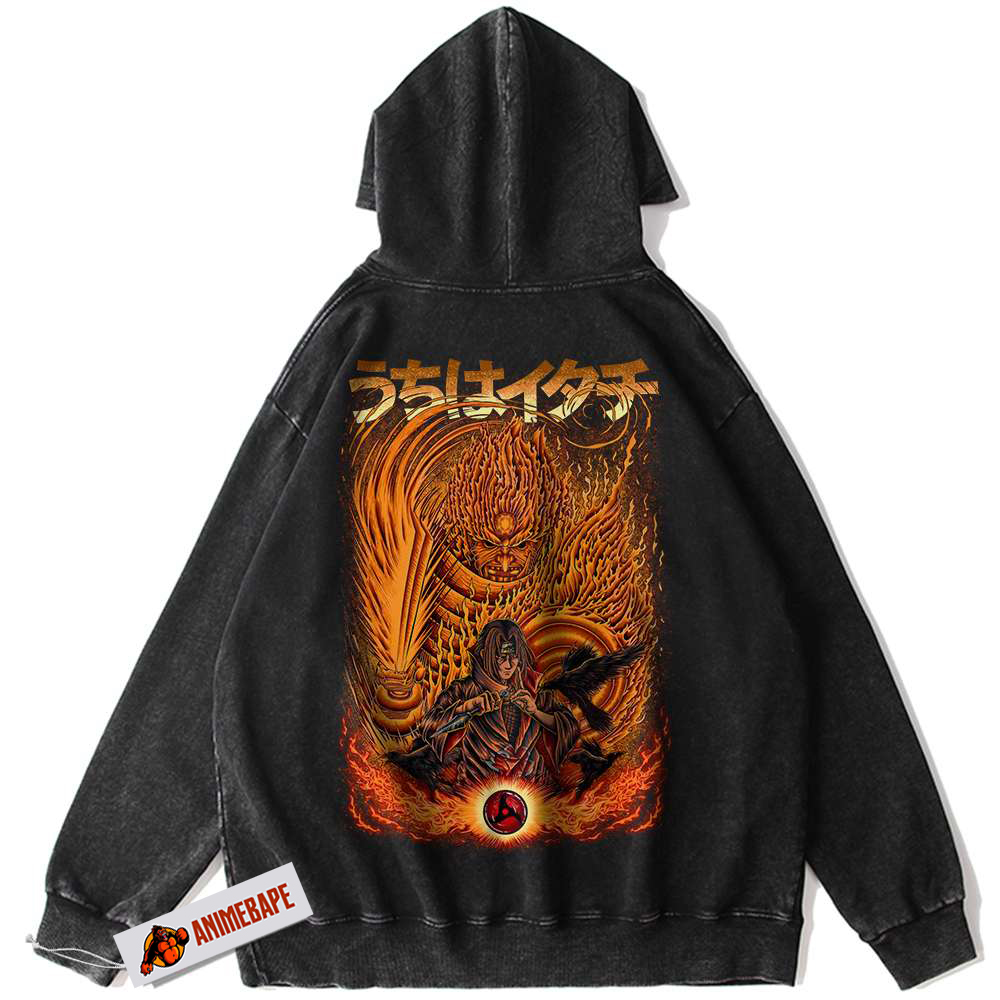 Itachi Uchiha Vintage Hoodie, Naruto Anime Hoodie for Fans