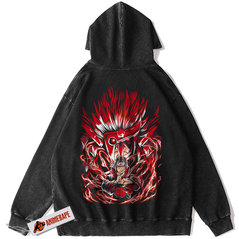 Itachi Uchiha Hoodie, Vintage Naruto Anime Hoodie for Fans