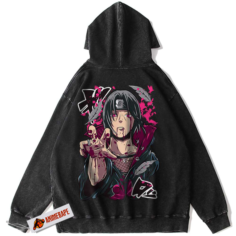 Itachi Uchiha Anime Hoodie, Vintage Naruto Hoodie for Fans