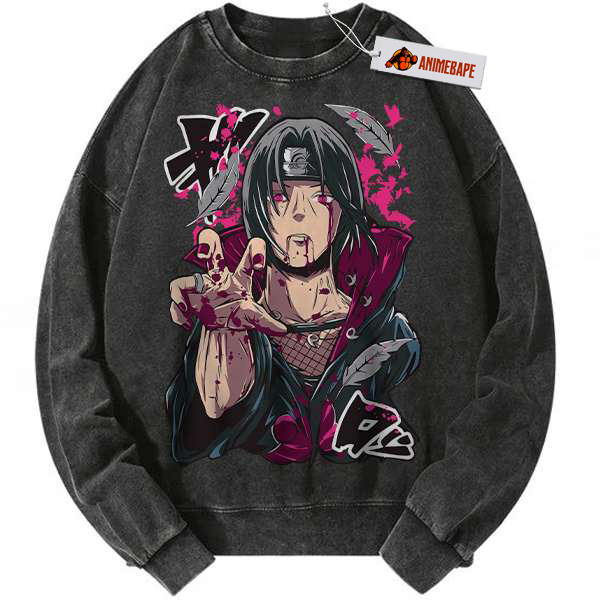 Itachi Uchiha Vintage Anime Sweatshirt Naruto Design for Fans