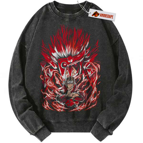 Itachi Uchiha Vintage Anime Sweatshirt, Naruto Fandom Apparel