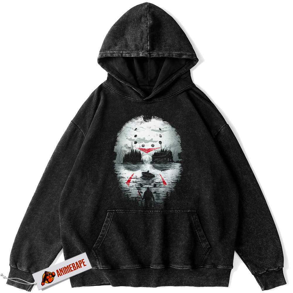 Friday the 13th Jason Voorhees Vintage Horror Hoodie for Halloween