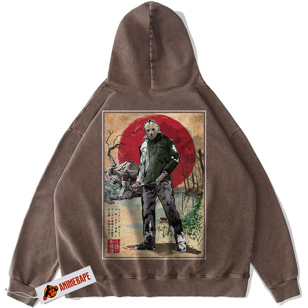 Friday the 13th Jason Voorhees Vintage Hoodie, Horror Apparel