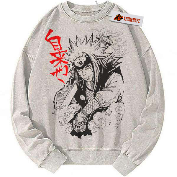 Jiraiya Naruto Anime Vintage Sweatshirt, Cozy Casual Sweater