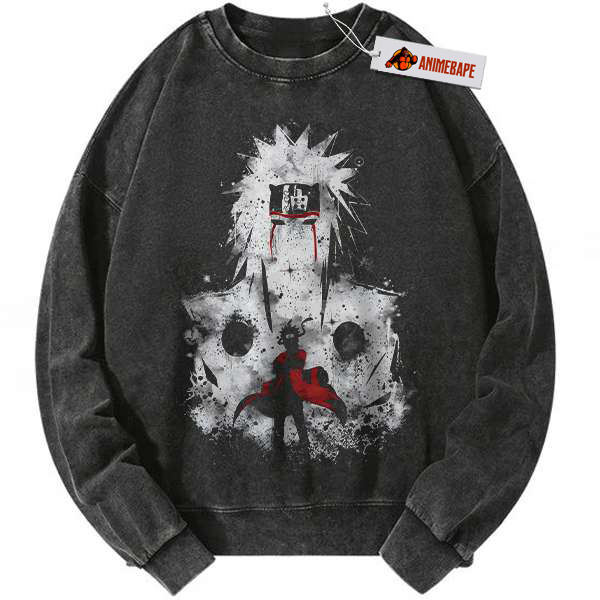 Jiraiya Naruto Anime Sweatshirt, Vintage Style Pullover Sweater