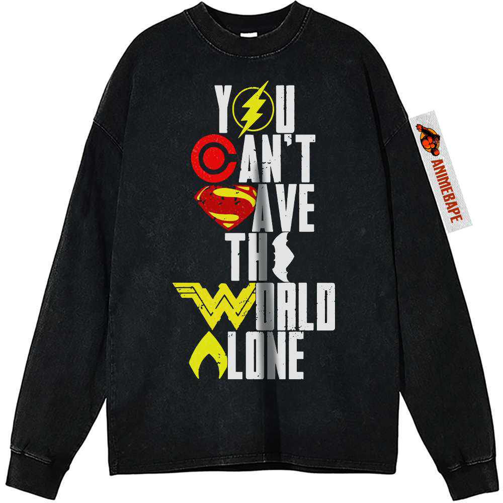 Justice League Vintage Sweatshirt for DC Comics Fans