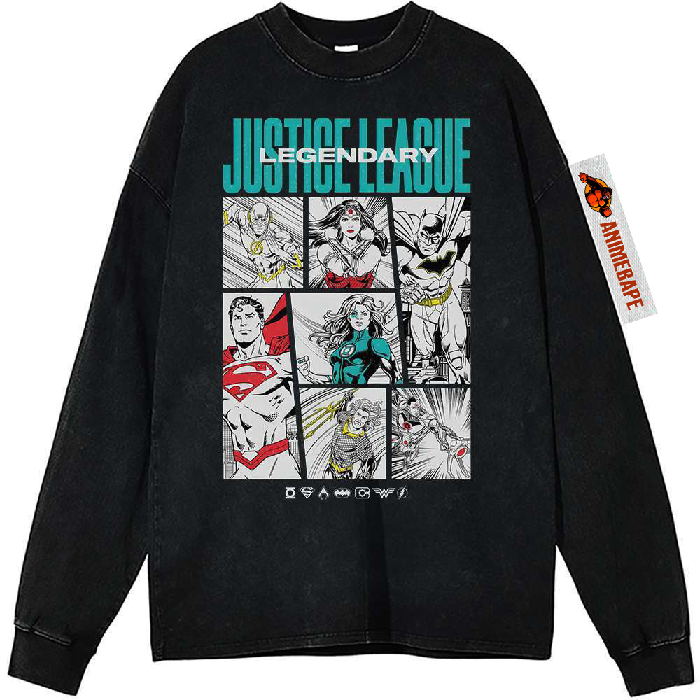 DC Comics Vintage Justice League Sweatshirt for Men