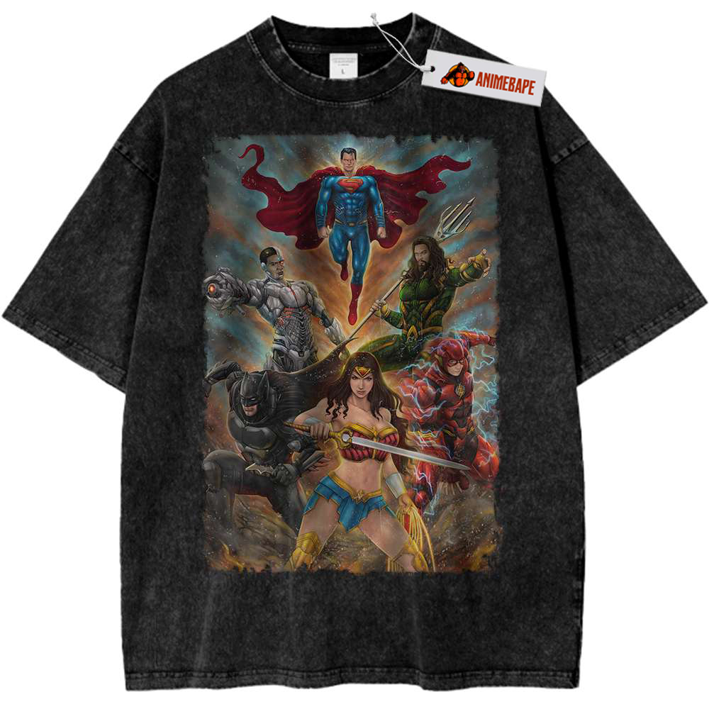 DC Comics Vintage Justice League T-Shirt for Men and Women