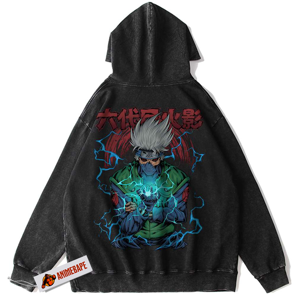 Kakashi Hatake Vintage Anime Hoodie for Naruto Fans and Collectors