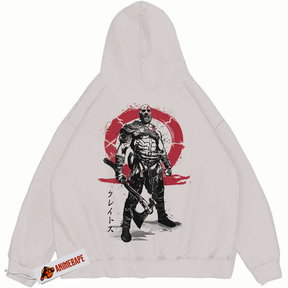 God of War Kratos Vintage Hoodie, Gaming Apparel, Mens Hoodie
