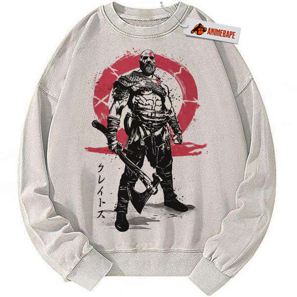 God of War Kratos Sweatshirt, Vintage Game Sweatshirt for Men