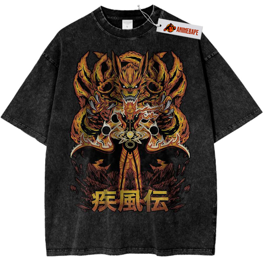 Naruto Uzumaki Vintage T-Shirt, Kurama Anime Shirt for Fans