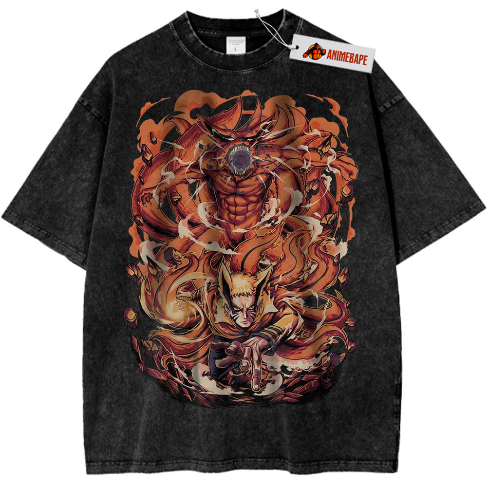 Naruto Uzumaki Vintage T-Shirt, Kurama Anime Shirt for Fans
