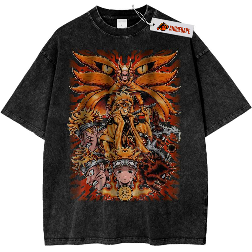 Naruto Uzumaki Vintage T-Shirt, Kurama Anime Shirt for Fans