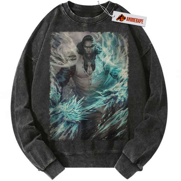 Aokiji One Piece Sweatshirt, Vintage Anime Sweater for Men