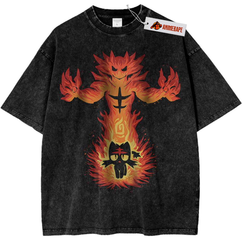 Litten Incineroar Pokemon Vintage Anime Shirt, Graphic Tee