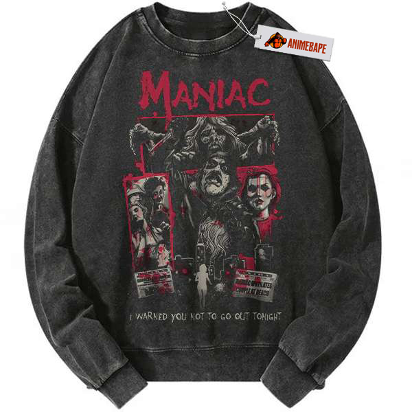 Horror Vintage Sweatshirt for Halloween, Maniac Sweater