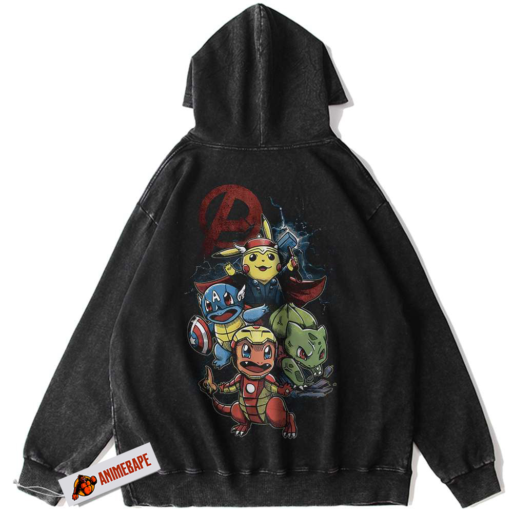 Marvel Pokemon Vintage Anime Hoodie for Fans and Collectors