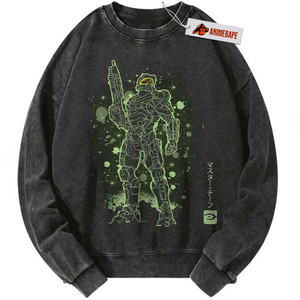 Halo Master Chief Vintage Sweatshirt, Game Inspired Sweater