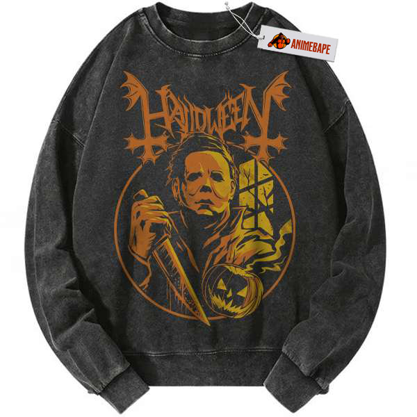 Halloween Michael Myers Vintage Sweatshirt, Horror Sweater v43
