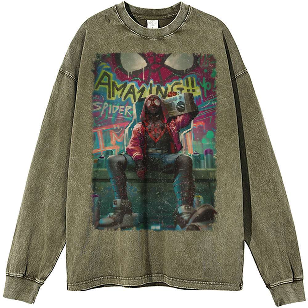 Miles Morales Spider-Man Vintage Sweatshirt, Marvel Comics