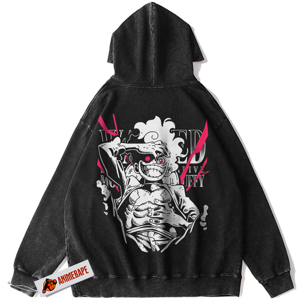 Gear 5 Monkey D Luffy Hoodie, Vintage One Piece Anime Hoodie v2
