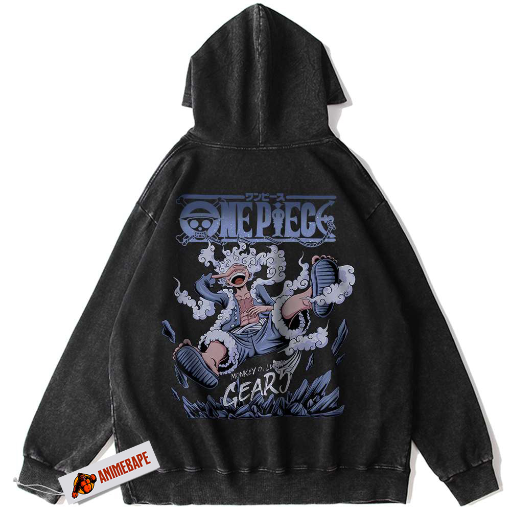 Gear 5 Monkey D Luffy Hoodie, Vintage One Piece Anime Hoodie