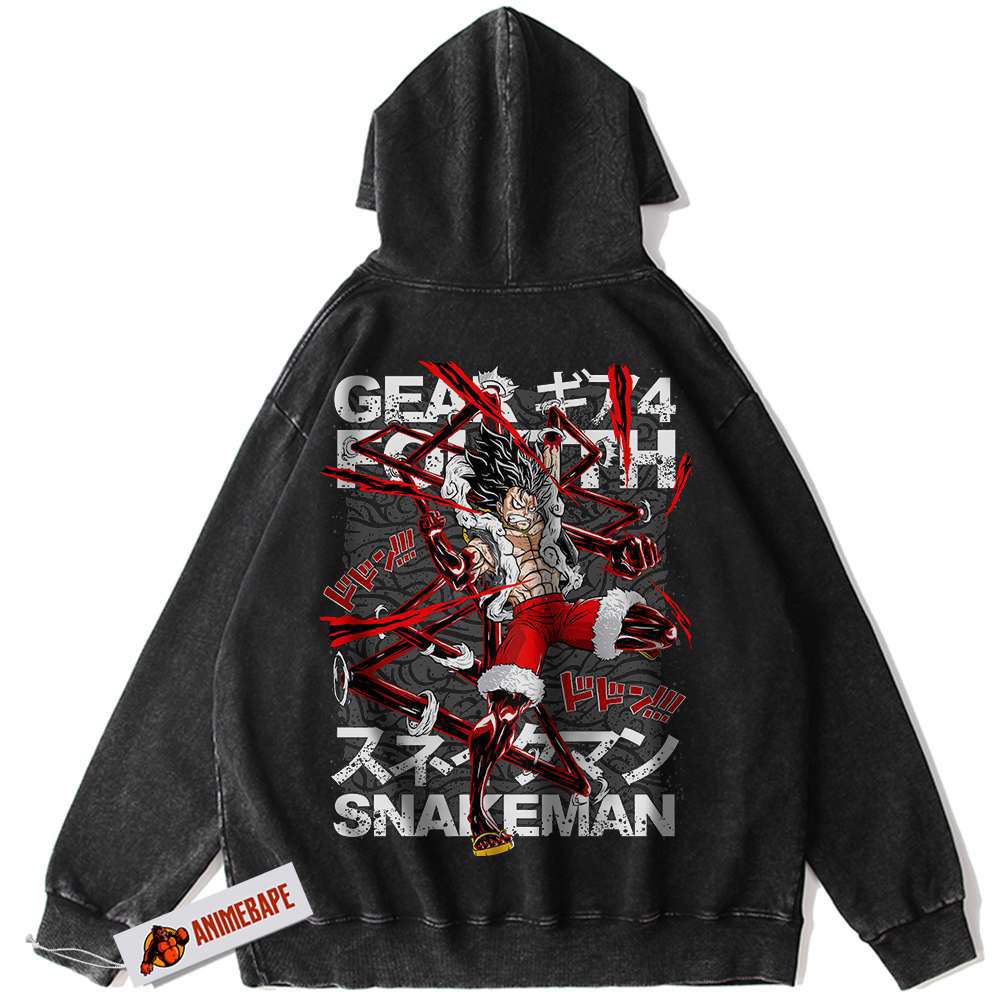 Monkey D Luffy One Piece Anime Vintage Hoodie for Fans
