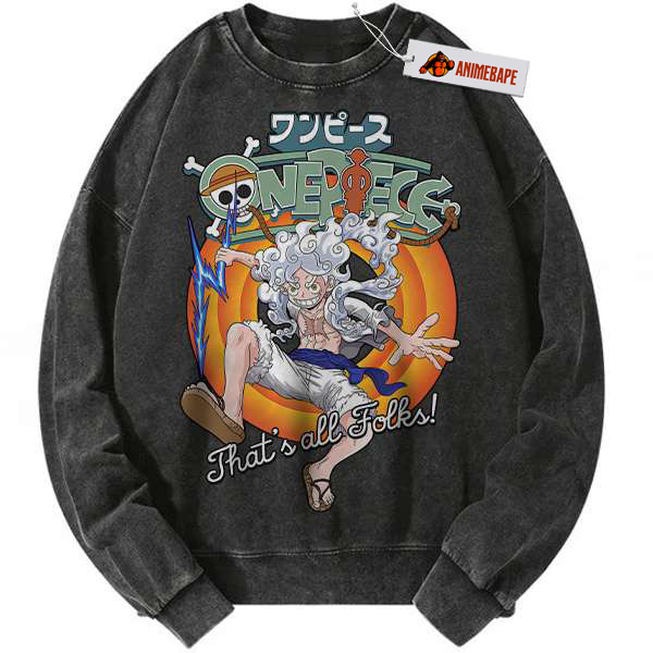 One Piece Monkey D Luffy Vintage Anime Sweatshirt, Unisex Sweater