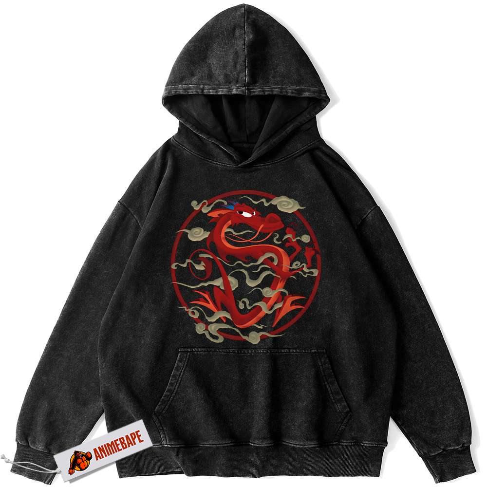 Mulan Animated Vintage Hoodie for Fans, Mushu Design