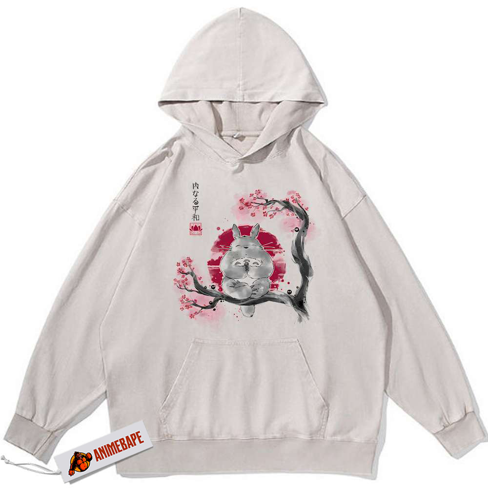 Totoro Hoodie, Studio Ghibli Vintage Anime Hoodie for Fans
