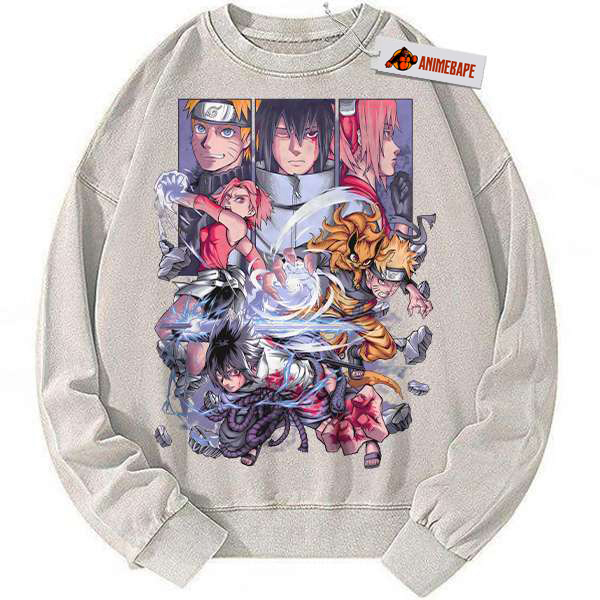 Vintage Naruto Anime Sweatshirt, Cozy Graphic Sweater for Fans