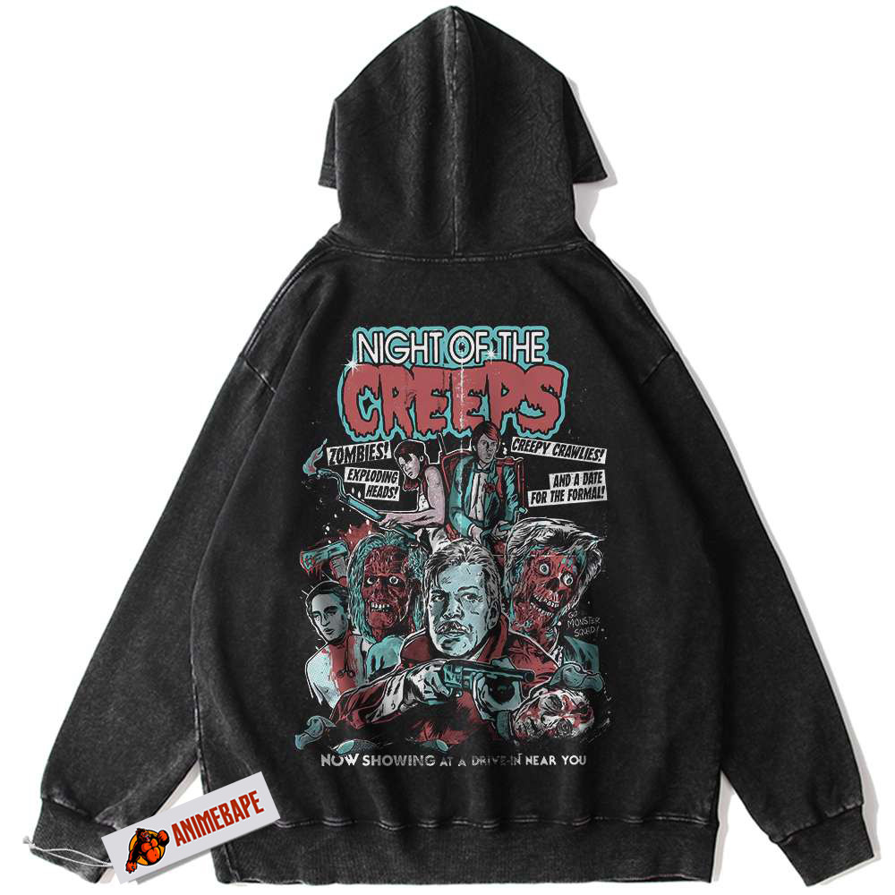 Halloween Horror Movie Vintage Hoodie - Night of the Creeps Hoodie